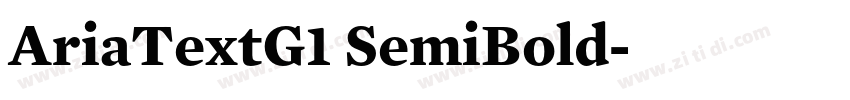 AriaTextG1 SemiBold字体转换 AriaTextG1 SemiBold字体转换